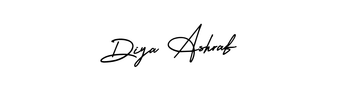 Check out images of Autograph of Diya Ashraf name. Actor Diya Ashraf Signature Style. AmerikaSignatureDemo-Regular is a professional sign style online. Diya Ashraf signature style 3 images and pictures png