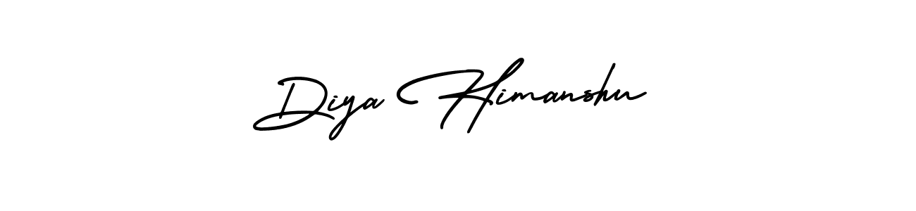 if you are searching for the best signature style for your name Diya Himanshu. so please give up your signature search. here we have designed multiple signature styles  using AmerikaSignatureDemo-Regular. Diya Himanshu signature style 3 images and pictures png