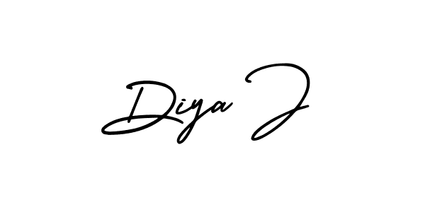 if you are searching for the best signature style for your name Diya J. so please give up your signature search. here we have designed multiple signature styles  using AmerikaSignatureDemo-Regular. Diya J signature style 3 images and pictures png
