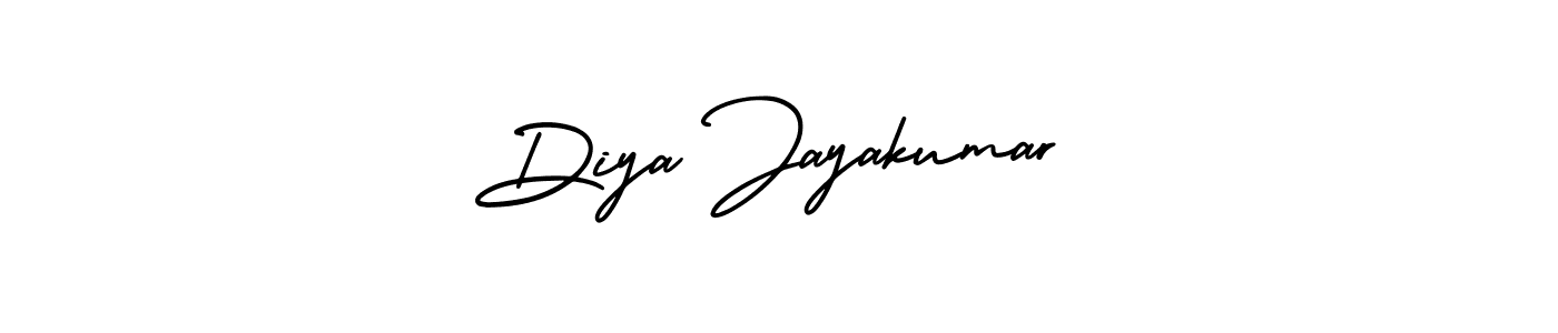 Make a beautiful signature design for name Diya Jayakumar. With this signature (AmerikaSignatureDemo-Regular) style, you can create a handwritten signature for free. Diya Jayakumar signature style 3 images and pictures png