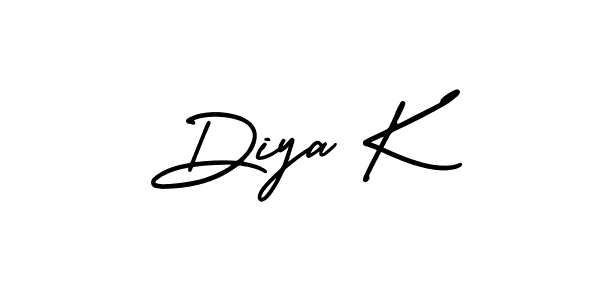 Check out images of Autograph of Diya K name. Actor Diya K Signature Style. AmerikaSignatureDemo-Regular is a professional sign style online. Diya K signature style 3 images and pictures png