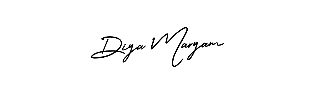 Use a signature maker to create a handwritten signature online. With this signature software, you can design (AmerikaSignatureDemo-Regular) your own signature for name Diya Maryam. Diya Maryam signature style 3 images and pictures png