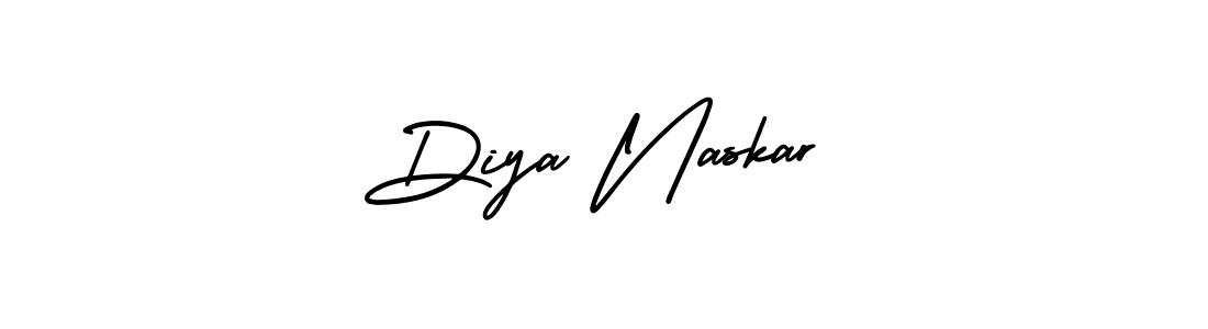 AmerikaSignatureDemo-Regular is a professional signature style that is perfect for those who want to add a touch of class to their signature. It is also a great choice for those who want to make their signature more unique. Get Diya Naskar name to fancy signature for free. Diya Naskar signature style 3 images and pictures png