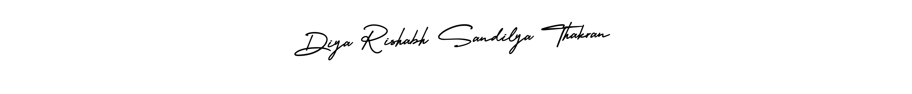 if you are searching for the best signature style for your name Diya Rishabh Sandilya Thakran. so please give up your signature search. here we have designed multiple signature styles  using AmerikaSignatureDemo-Regular. Diya Rishabh Sandilya Thakran signature style 3 images and pictures png