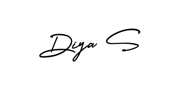Create a beautiful signature design for name Diya S. With this signature (AmerikaSignatureDemo-Regular) fonts, you can make a handwritten signature for free. Diya S signature style 3 images and pictures png