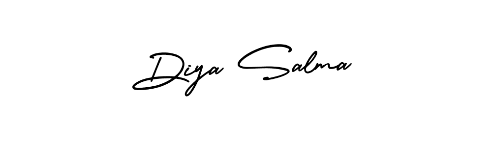 It looks lik you need a new signature style for name Diya Salma. Design unique handwritten (AmerikaSignatureDemo-Regular) signature with our free signature maker in just a few clicks. Diya Salma signature style 3 images and pictures png