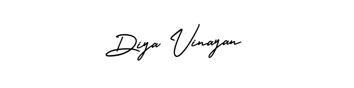 How to make Diya Vinayan name signature. Use AmerikaSignatureDemo-Regular style for creating short signs online. This is the latest handwritten sign. Diya Vinayan signature style 3 images and pictures png