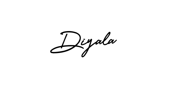 Diyala stylish signature style. Best Handwritten Sign (AmerikaSignatureDemo-Regular) for my name. Handwritten Signature Collection Ideas for my name Diyala. Diyala signature style 3 images and pictures png