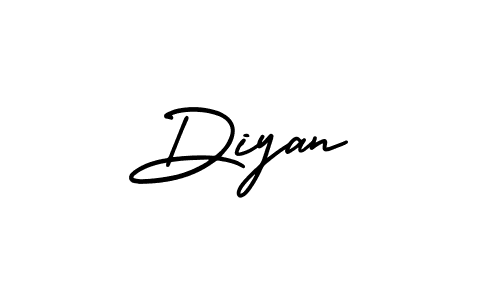 Also we have Diyan name is the best signature style. Create professional handwritten signature collection using AmerikaSignatureDemo-Regular autograph style. Diyan signature style 3 images and pictures png
