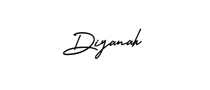 Design your own signature with our free online signature maker. With this signature software, you can create a handwritten (AmerikaSignatureDemo-Regular) signature for name Diyanah. Diyanah signature style 3 images and pictures png