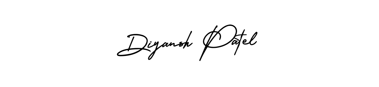 Use a signature maker to create a handwritten signature online. With this signature software, you can design (AmerikaSignatureDemo-Regular) your own signature for name Diyansh Patel. Diyansh Patel signature style 3 images and pictures png