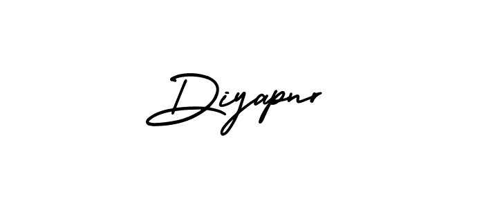 The best way (AmerikaSignatureDemo-Regular) to make a short signature is to pick only two or three words in your name. The name Diyapnr include a total of six letters. For converting this name. Diyapnr signature style 3 images and pictures png