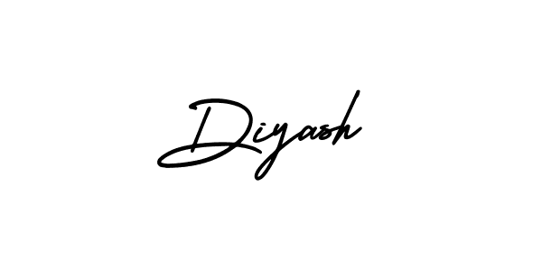 Design your own signature with our free online signature maker. With this signature software, you can create a handwritten (AmerikaSignatureDemo-Regular) signature for name Diyash. Diyash signature style 3 images and pictures png