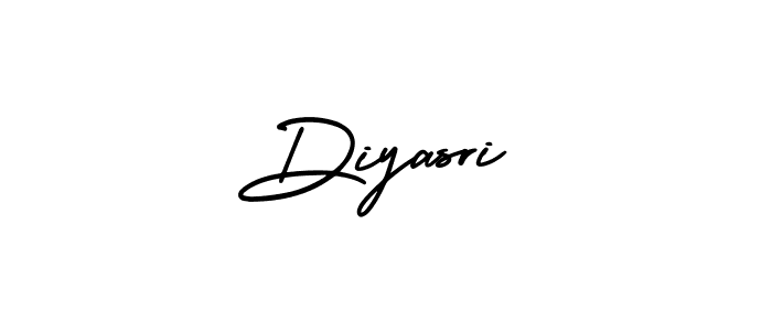 How to make Diyasri name signature. Use AmerikaSignatureDemo-Regular style for creating short signs online. This is the latest handwritten sign. Diyasri signature style 3 images and pictures png