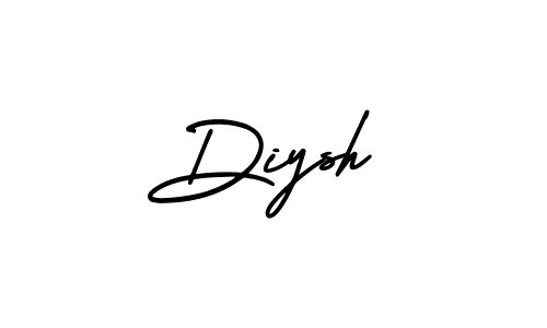 Diysh stylish signature style. Best Handwritten Sign (AmerikaSignatureDemo-Regular) for my name. Handwritten Signature Collection Ideas for my name Diysh. Diysh signature style 3 images and pictures png