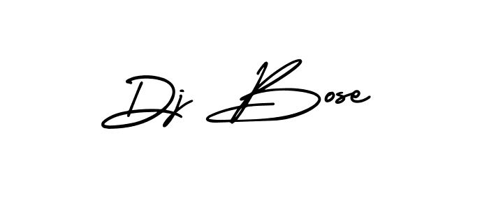 Make a beautiful signature design for name Dj Bose. With this signature (AmerikaSignatureDemo-Regular) style, you can create a handwritten signature for free. Dj Bose signature style 3 images and pictures png