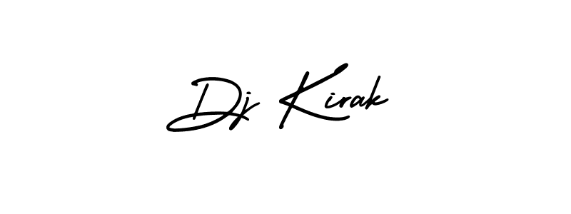 How to Draw Dj Kirak signature style? AmerikaSignatureDemo-Regular is a latest design signature styles for name Dj Kirak. Dj Kirak signature style 3 images and pictures png