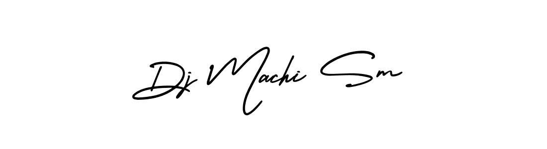 You should practise on your own different ways (AmerikaSignatureDemo-Regular) to write your name (Dj Machi Sm) in signature. don't let someone else do it for you. Dj Machi Sm signature style 3 images and pictures png