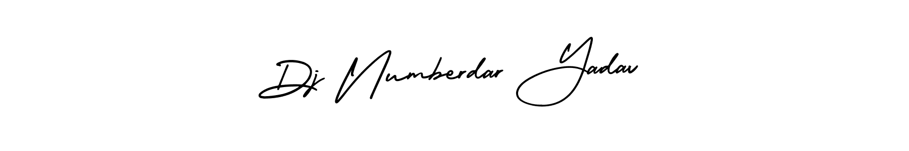 How to make Dj Numberdar Yadav name signature. Use AmerikaSignatureDemo-Regular style for creating short signs online. This is the latest handwritten sign. Dj Numberdar Yadav signature style 3 images and pictures png