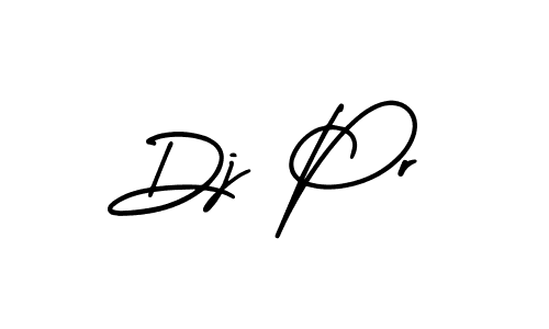 Use a signature maker to create a handwritten signature online. With this signature software, you can design (AmerikaSignatureDemo-Regular) your own signature for name Dj Pr. Dj Pr signature style 3 images and pictures png