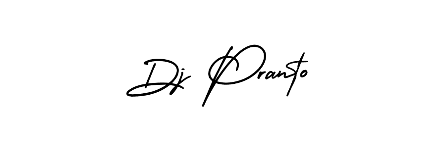 Dj Pranto stylish signature style. Best Handwritten Sign (AmerikaSignatureDemo-Regular) for my name. Handwritten Signature Collection Ideas for my name Dj Pranto. Dj Pranto signature style 3 images and pictures png
