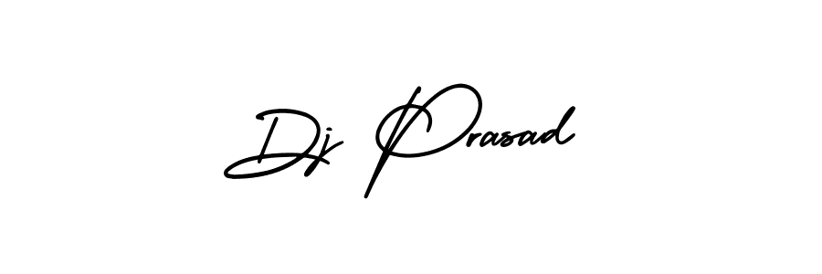 You should practise on your own different ways (AmerikaSignatureDemo-Regular) to write your name (Dj Prasad) in signature. don't let someone else do it for you. Dj Prasad signature style 3 images and pictures png