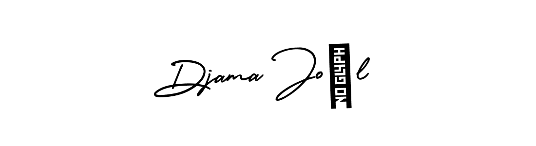 Djama Joël stylish signature style. Best Handwritten Sign (AmerikaSignatureDemo-Regular) for my name. Handwritten Signature Collection Ideas for my name Djama Joël. Djama Joël signature style 3 images and pictures png