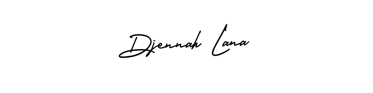 This is the best signature style for the Djennah Lana name. Also you like these signature font (AmerikaSignatureDemo-Regular). Mix name signature. Djennah Lana signature style 3 images and pictures png