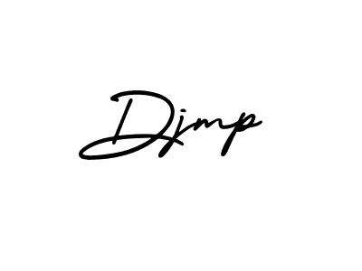 How to make Djmp name signature. Use AmerikaSignatureDemo-Regular style for creating short signs online. This is the latest handwritten sign. Djmp signature style 3 images and pictures png