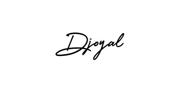 You should practise on your own different ways (AmerikaSignatureDemo-Regular) to write your name (Djoyal) in signature. don't let someone else do it for you. Djoyal signature style 3 images and pictures png