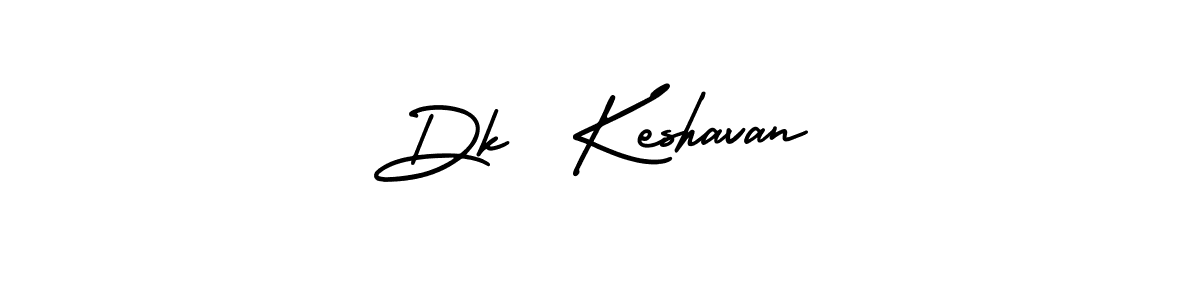 You should practise on your own different ways (AmerikaSignatureDemo-Regular) to write your name (Dk  Keshavan) in signature. don't let someone else do it for you. Dk  Keshavan signature style 3 images and pictures png