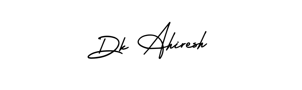 AmerikaSignatureDemo-Regular is a professional signature style that is perfect for those who want to add a touch of class to their signature. It is also a great choice for those who want to make their signature more unique. Get Dk Ahiresh name to fancy signature for free. Dk Ahiresh signature style 3 images and pictures png