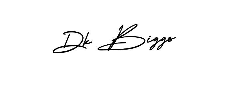 The best way (AmerikaSignatureDemo-Regular) to make a short signature is to pick only two or three words in your name. The name Dk Biggs include a total of six letters. For converting this name. Dk Biggs signature style 3 images and pictures png
