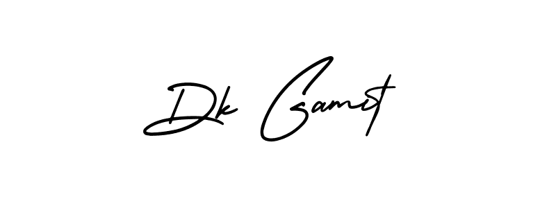 Make a beautiful signature design for name Dk Gamit. With this signature (AmerikaSignatureDemo-Regular) style, you can create a handwritten signature for free. Dk Gamit signature style 3 images and pictures png