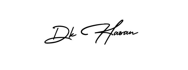 How to make Dk Hasan signature? AmerikaSignatureDemo-Regular is a professional autograph style. Create handwritten signature for Dk Hasan name. Dk Hasan signature style 3 images and pictures png