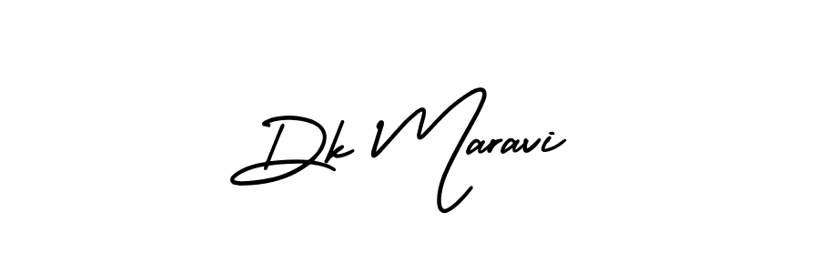 How to make Dk Maravi name signature. Use AmerikaSignatureDemo-Regular style for creating short signs online. This is the latest handwritten sign. Dk Maravi signature style 3 images and pictures png
