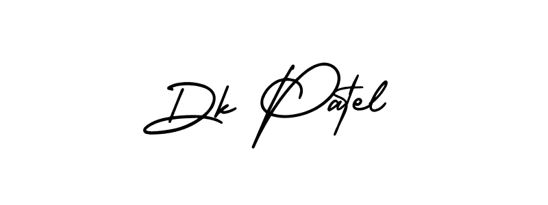 You should practise on your own different ways (AmerikaSignatureDemo-Regular) to write your name (Dk Patel) in signature. don't let someone else do it for you. Dk Patel signature style 3 images and pictures png