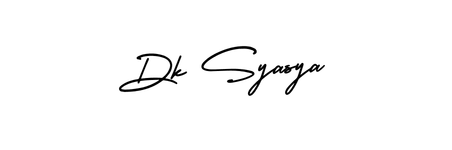 How to make Dk Syasya signature? AmerikaSignatureDemo-Regular is a professional autograph style. Create handwritten signature for Dk Syasya name. Dk Syasya signature style 3 images and pictures png