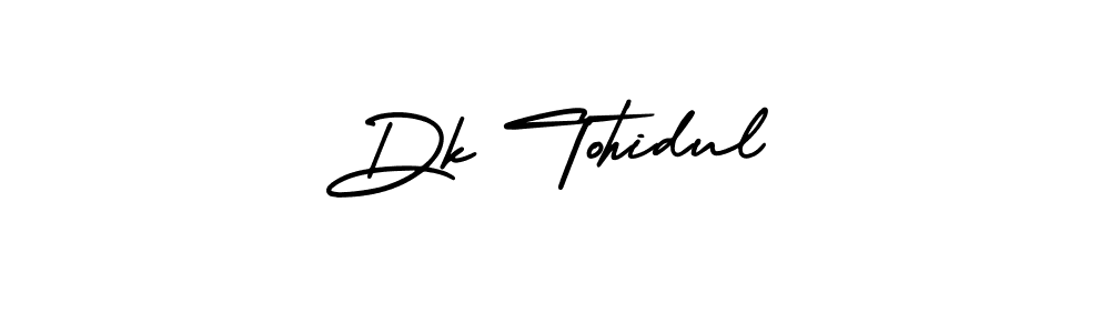 It looks lik you need a new signature style for name Dk Tohidul. Design unique handwritten (AmerikaSignatureDemo-Regular) signature with our free signature maker in just a few clicks. Dk Tohidul signature style 3 images and pictures png