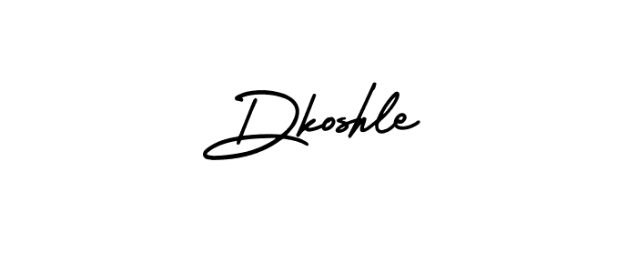 Use a signature maker to create a handwritten signature online. With this signature software, you can design (AmerikaSignatureDemo-Regular) your own signature for name Dkoshle. Dkoshle signature style 3 images and pictures png