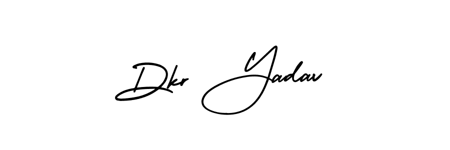 How to make Dkr Yadav signature? AmerikaSignatureDemo-Regular is a professional autograph style. Create handwritten signature for Dkr Yadav name. Dkr Yadav signature style 3 images and pictures png