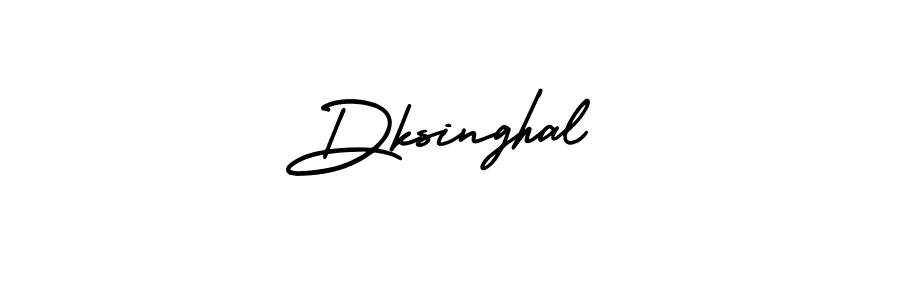 The best way (AmerikaSignatureDemo-Regular) to make a short signature is to pick only two or three words in your name. The name Dksinghal include a total of six letters. For converting this name. Dksinghal signature style 3 images and pictures png