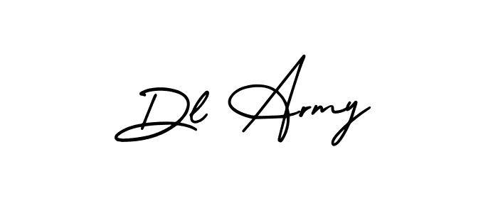 Create a beautiful signature design for name Dl Army. With this signature (AmerikaSignatureDemo-Regular) fonts, you can make a handwritten signature for free. Dl Army signature style 3 images and pictures png