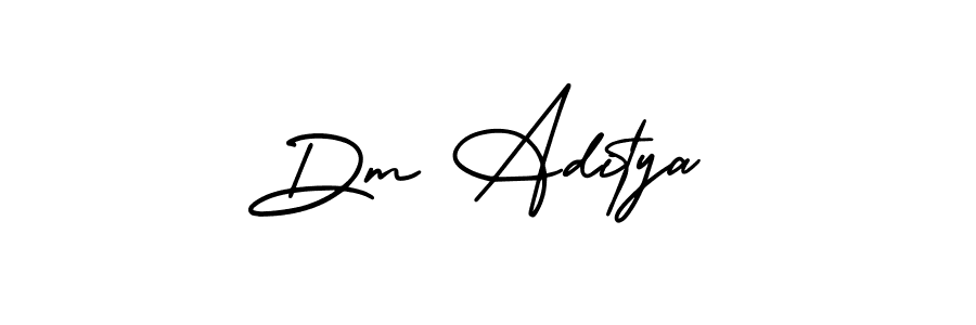 It looks lik you need a new signature style for name Dm Aditya. Design unique handwritten (AmerikaSignatureDemo-Regular) signature with our free signature maker in just a few clicks. Dm Aditya signature style 3 images and pictures png