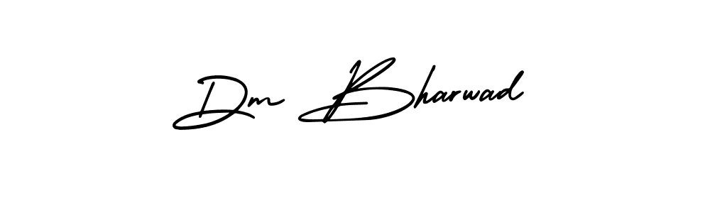 AmerikaSignatureDemo-Regular is a professional signature style that is perfect for those who want to add a touch of class to their signature. It is also a great choice for those who want to make their signature more unique. Get Dm Bharwad name to fancy signature for free. Dm Bharwad signature style 3 images and pictures png