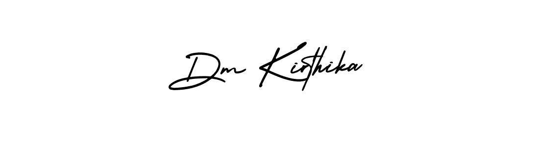How to make Dm Kirthika signature? AmerikaSignatureDemo-Regular is a professional autograph style. Create handwritten signature for Dm Kirthika name. Dm Kirthika signature style 3 images and pictures png
