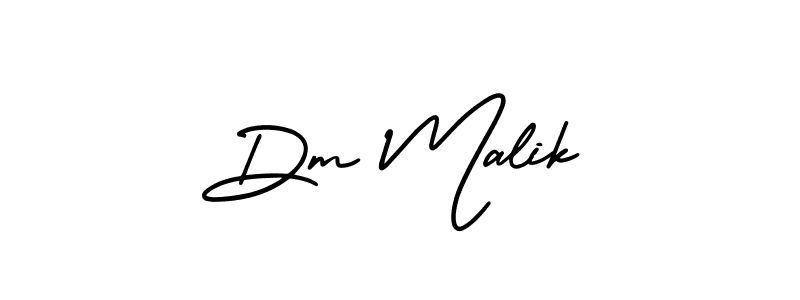 The best way (AmerikaSignatureDemo-Regular) to make a short signature is to pick only two or three words in your name. The name Dm Malik include a total of six letters. For converting this name. Dm Malik signature style 3 images and pictures png