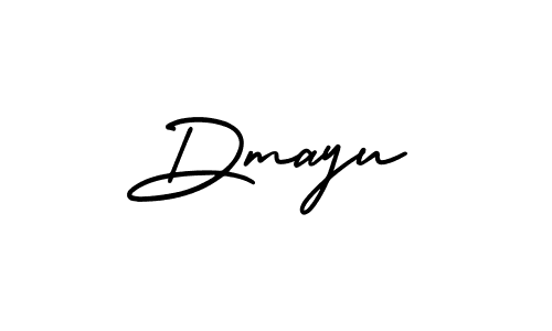 Dmayu stylish signature style. Best Handwritten Sign (AmerikaSignatureDemo-Regular) for my name. Handwritten Signature Collection Ideas for my name Dmayu. Dmayu signature style 3 images and pictures png