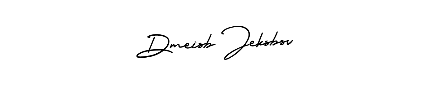 You should practise on your own different ways (AmerikaSignatureDemo-Regular) to write your name (Dmeisb Jeksbsv) in signature. don't let someone else do it for you. Dmeisb Jeksbsv signature style 3 images and pictures png