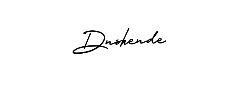 You should practise on your own different ways (AmerikaSignatureDemo-Regular) to write your name (Dnshende) in signature. don't let someone else do it for you. Dnshende signature style 3 images and pictures png